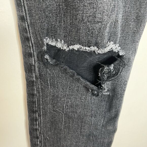 Abercrombie & Fitch Ankle Straight Ultra High Rise Curve Love Black Womens 27/4 - Picture 3 of 9